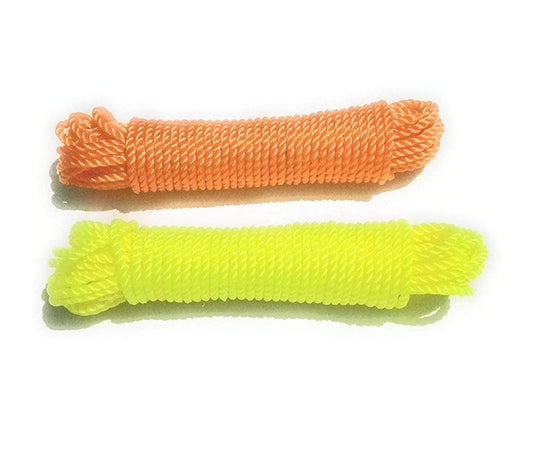 Wukusy 10-meter multipurpose rope suitable for indoor and outdoor use, shown coiled and ready for versatile applications.