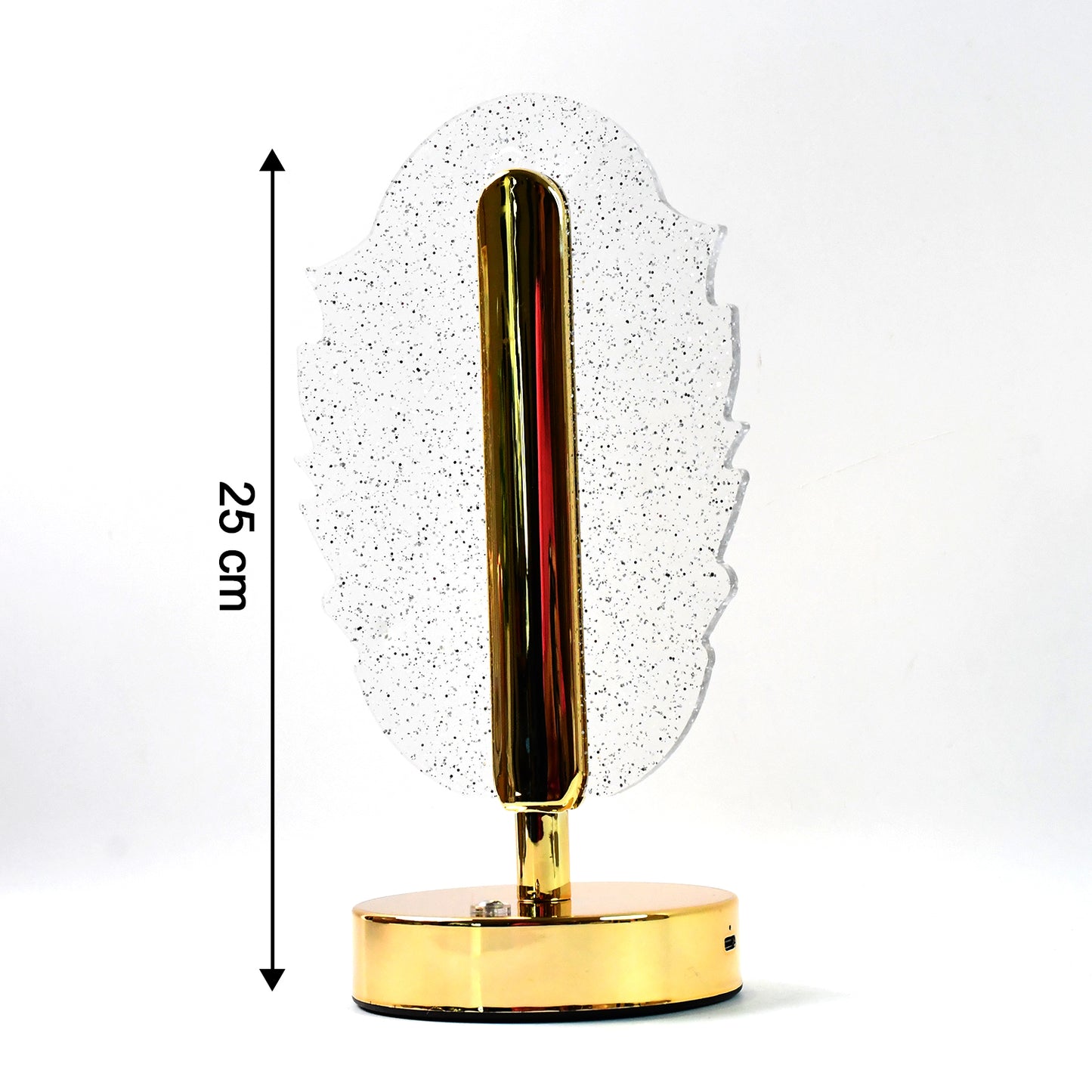 Elegant feather-shaped crystal table lamp by Wukusy, showcasing a delicate feather design with sparkling crystal accents for home decor.