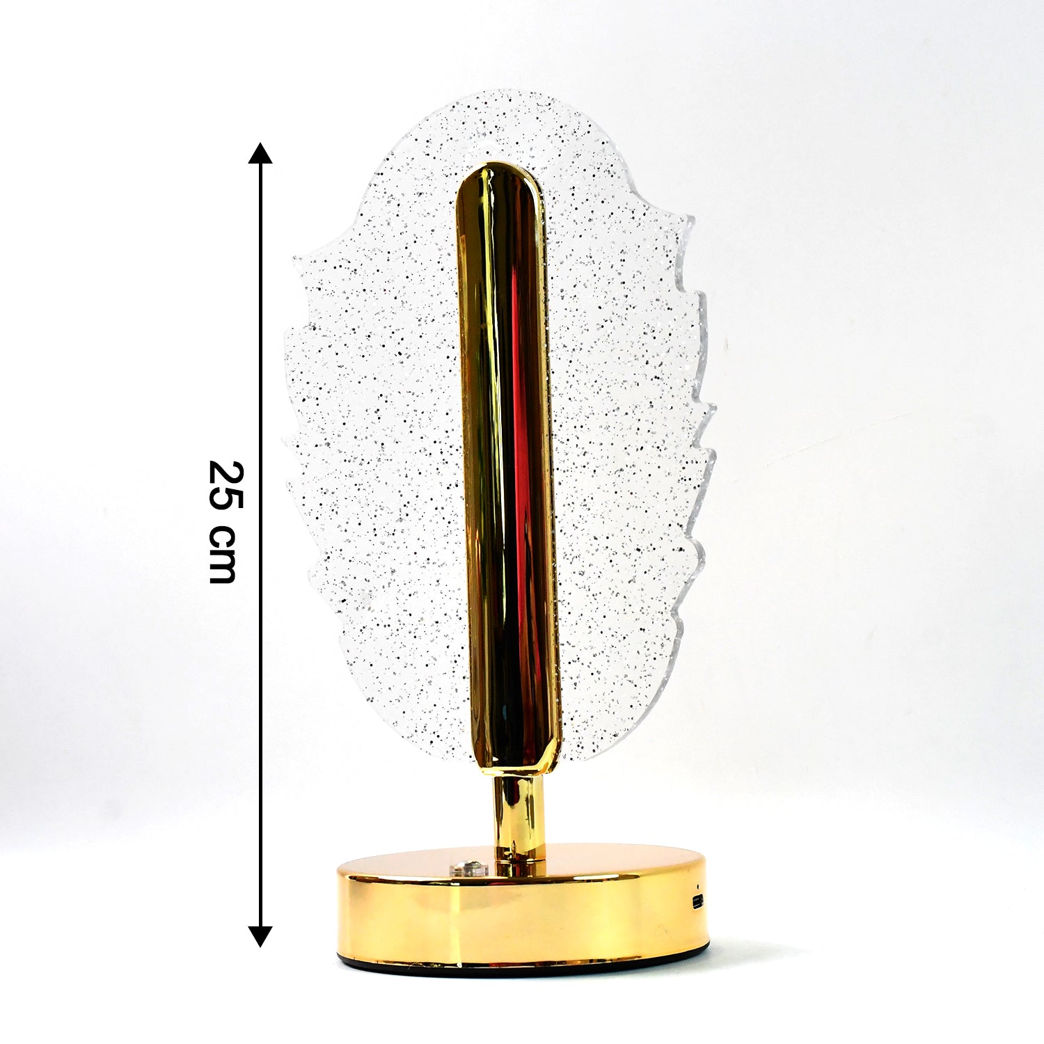 Elegant feather-shaped crystal table lamp by Wukusy, showcasing a delicate feather design with sparkling crystal accents for home decor.