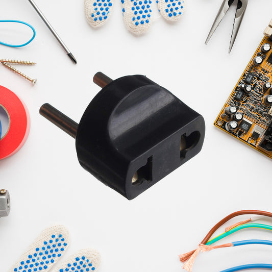 Wukusy 2-pin 4A electrical connector plug with color box, compact converter adapter for electrical devices.