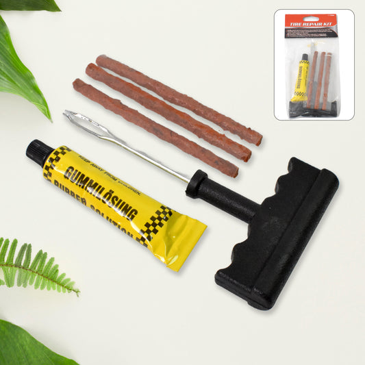 Wukusy tyre puncture repair kit with 3 seal strips and 5 repair patches for quick, easy bicycle or motorcycle tyre fixes.