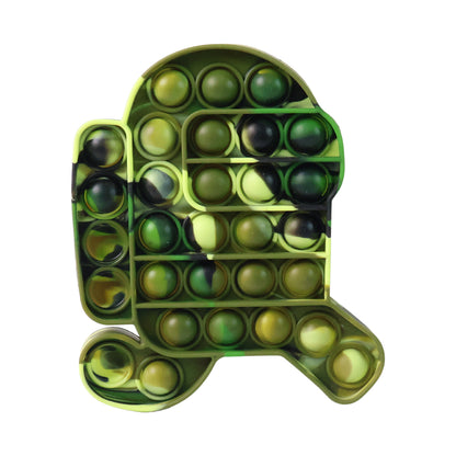 Colorful Wukusy Premium Cartoon Shape Silicone Pop It Fidget Toy with multiple bubbles for sensory fun.