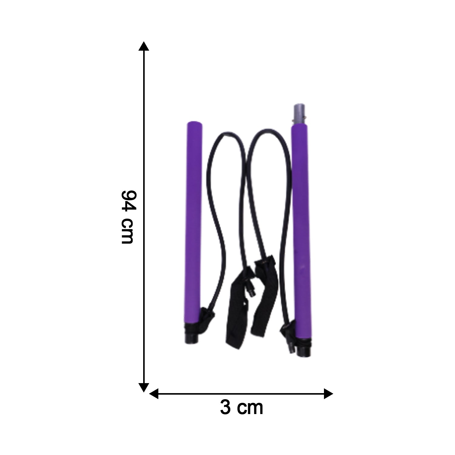 Wukusy fitness exercise tube and Pilates bar set with resistance bands, lightweight gym equipment for strength training and stretching