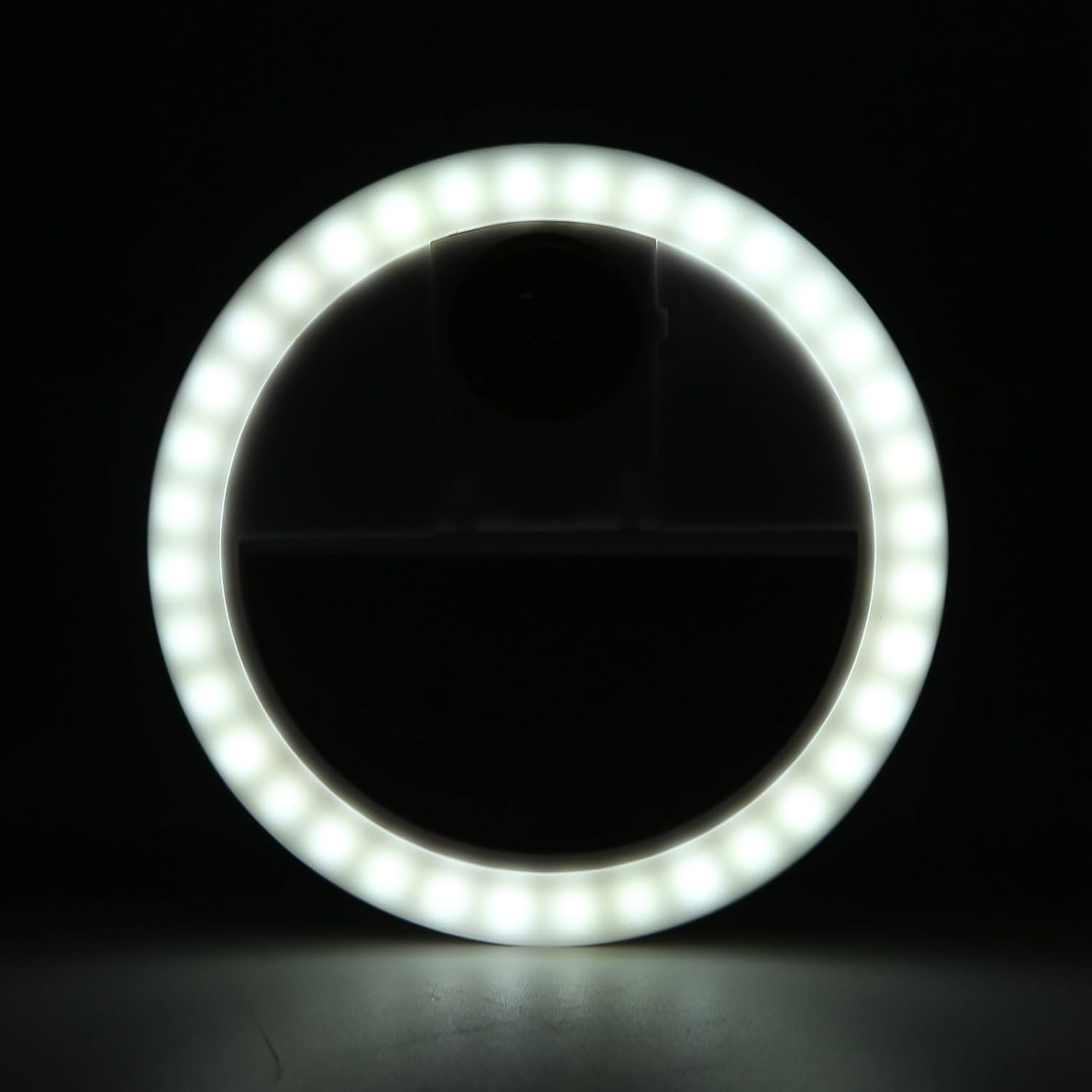 Wukusy selfie ring light with adjustable brightness, designed for mobile phones, providing even illumination for selfies and videos.
