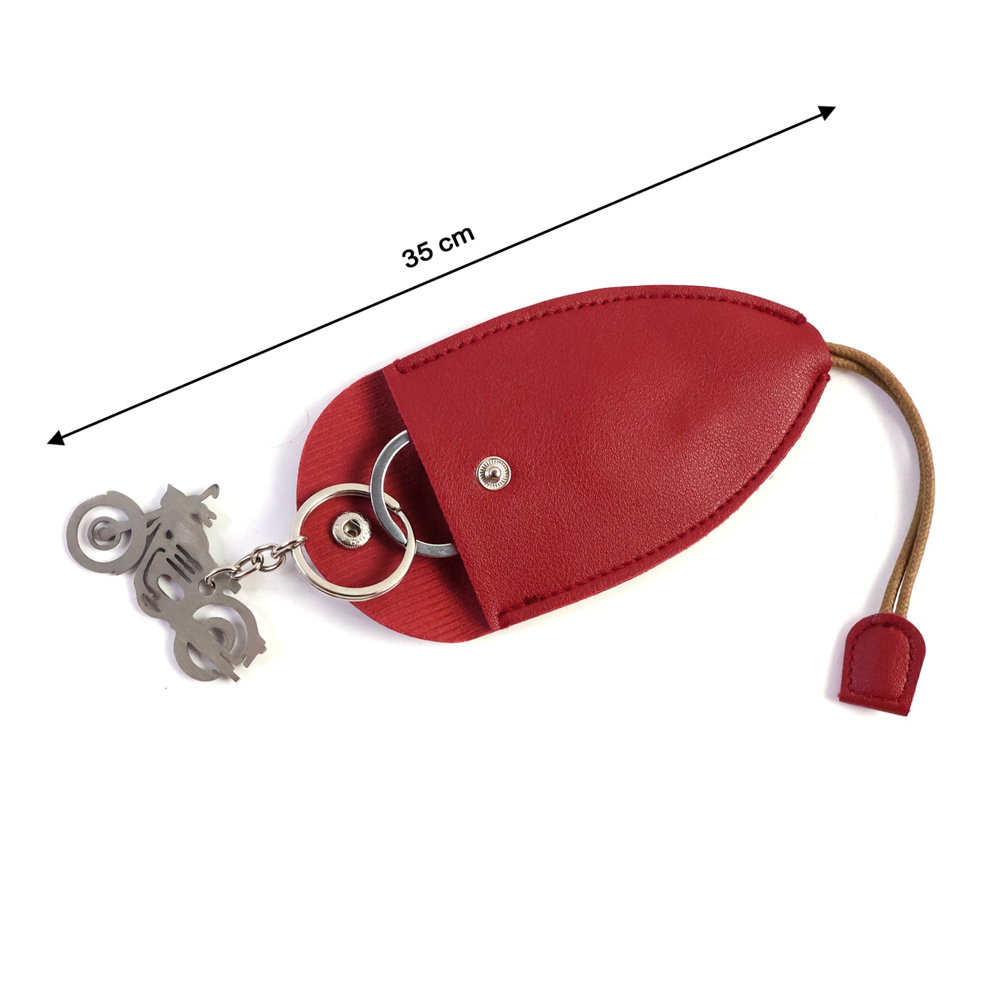 Wukusy stylish compact keyholder pouch with multiple key rings and zip closure, made of durable material for everyday use.