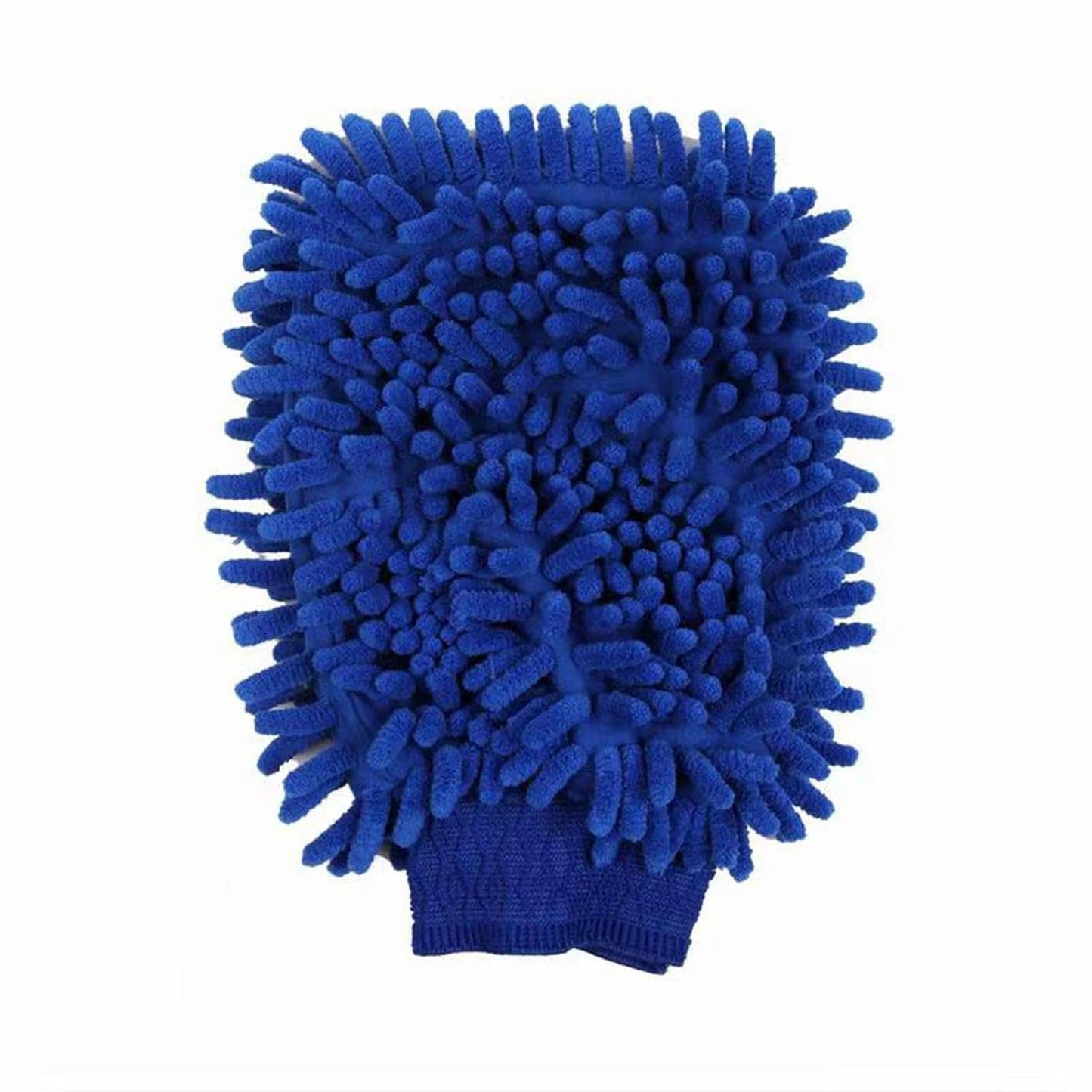 Wukusy microfiber wash mitt, a versatile cleaning glove, shown in close-up with soft microfiber material for gentle washing.