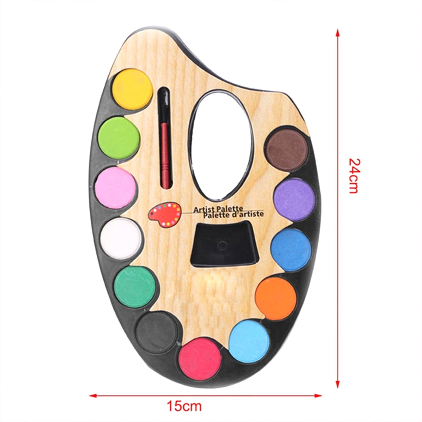 Wukusy 4653 non-toxic watercolor set for sketch and painting toys, featuring vibrant watercolors in a compact, child-safe design.