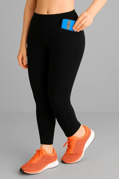 Ekom stretchable yoga pants for women, comfortable sports leggings with a sleek fit suitable for gym and active wear.