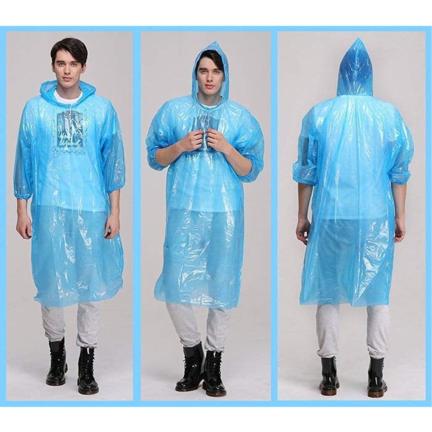 Wukusy waterproof raincoat pouch, compact and portable emergency rain gear bag with easy carry design.