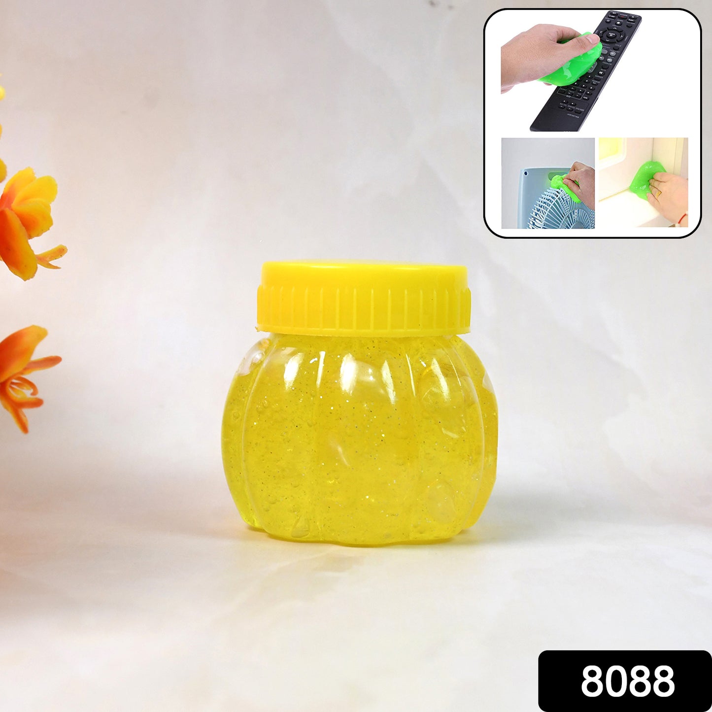 Wukusy 8088 Soft Jar Slime Combo with glitter and crystal slime, colorful and stretchy toy in clear jar container