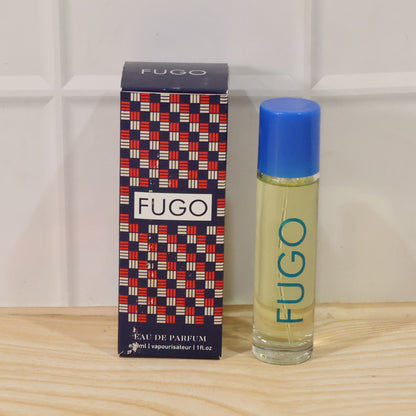 Wukusy Fugo Eau De Parfum spray bottle, 30ml, with elegant design and clear label visible in the image.
