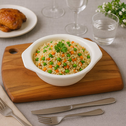 Wukusy premium plastic mixing bowl with easy-grip side tabs, ideal for home kitchen food prep and serving.