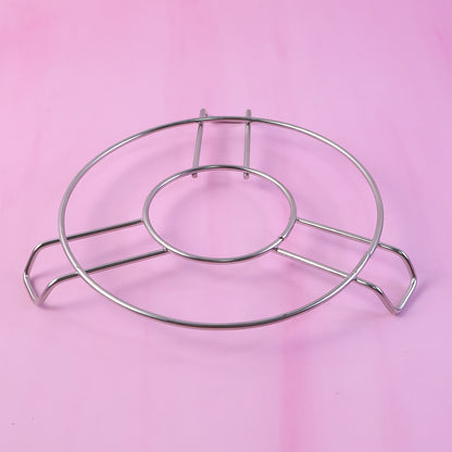 Stainless steel round hot pot stand, Wukusy brand, for home and kitchen use, supporting hot pots securely on tables.