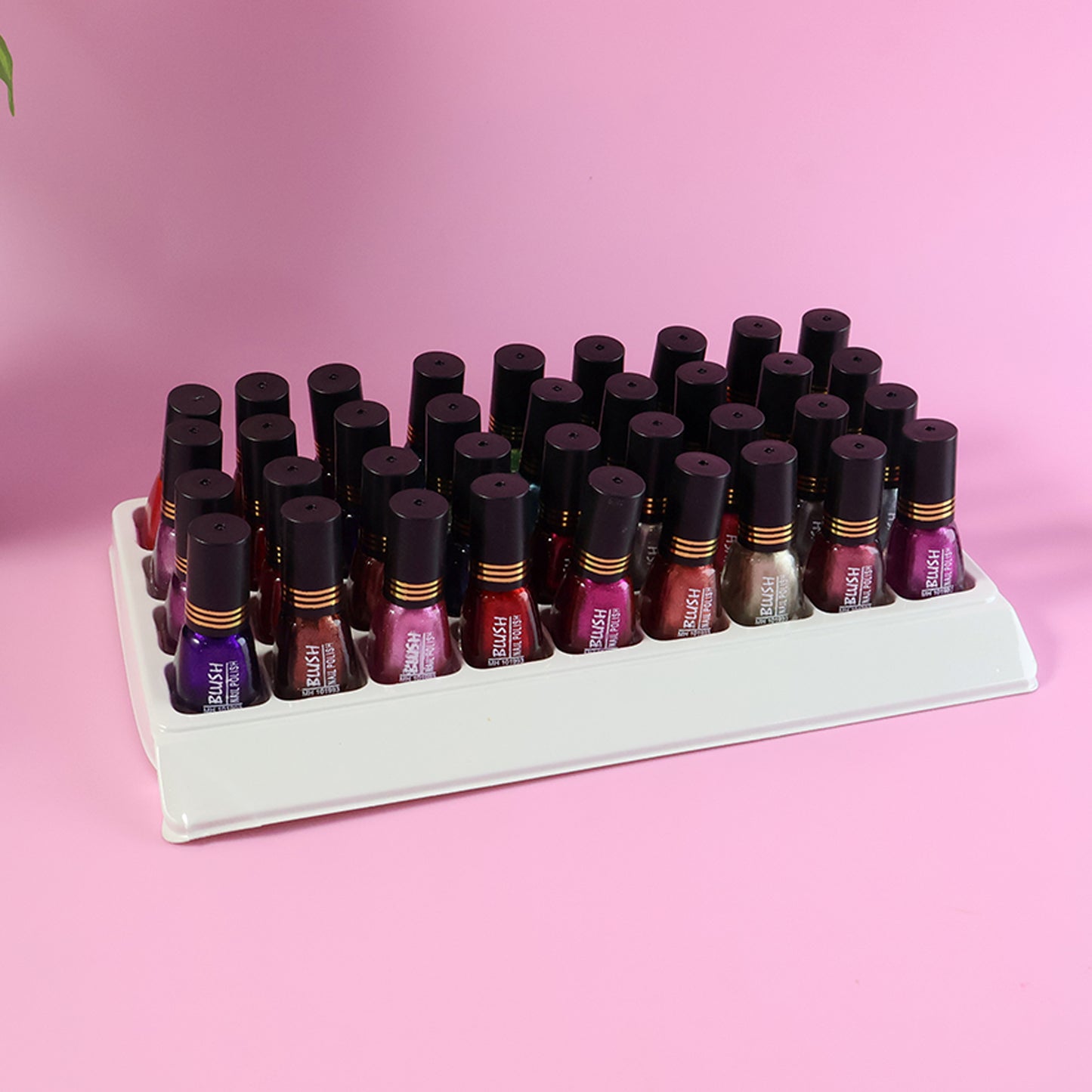 Wukusy blush metallic mini nail polish bottle with purple and pink hues, 6 ml, showing the shiny, reflective finish.
