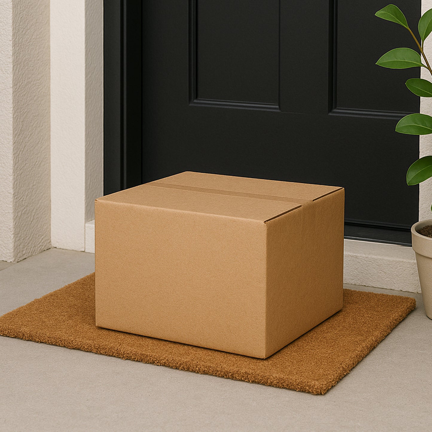 Brown heavy-duty packing box by Wukusy, 8x20x20 cm, sturdy cardboard for secure product shipping and storage.
