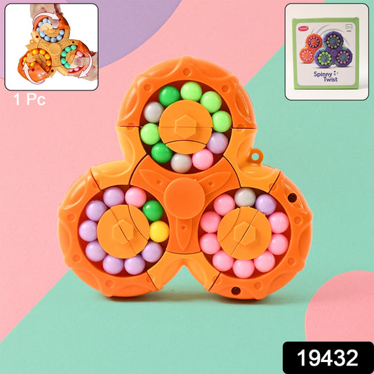 Wukusy Aditi 3-in-1 interactive spinny twist puzzle ball toy for children, featuring colorful rotating and twisting elements.
