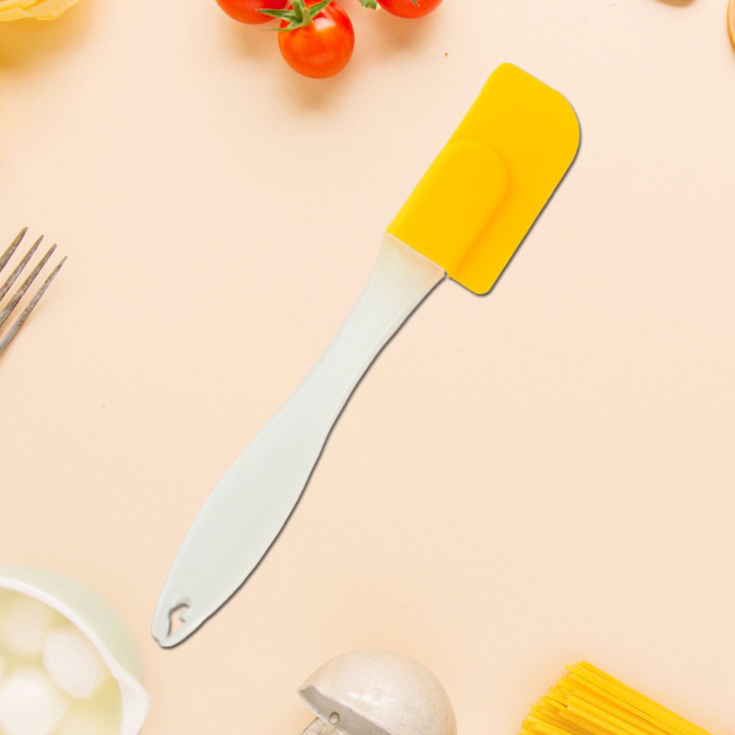 Wukusy silicone cooking spatula for baking, 19 cm, flexible and heat-resistant, ideal for stirring and flipping in the kitchen