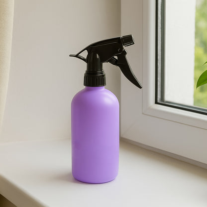 Wukusy floral printed plastic spray bottle for gardening, 500 ml capacity, with colorful floral design and ergonomic spray nozzle.