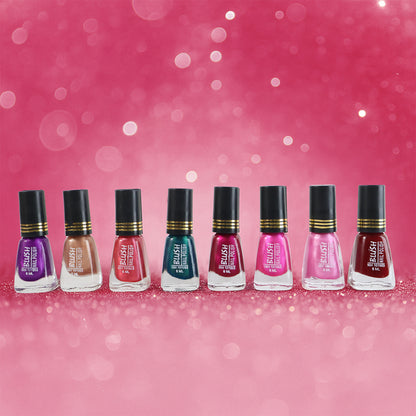 Wukusy blush dark mini nail polish bottle with mixed colors, 6ml, displayed on a white background.
