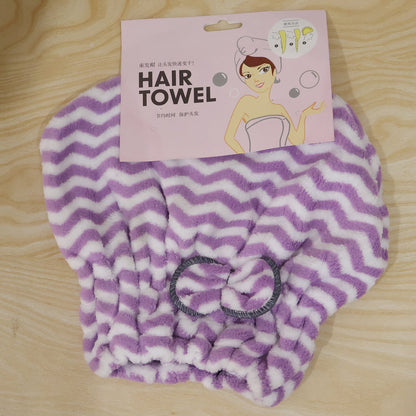 Microfiber Quick Dry Hair Towel Wrap Cap For Women And Girls (1 Pc)