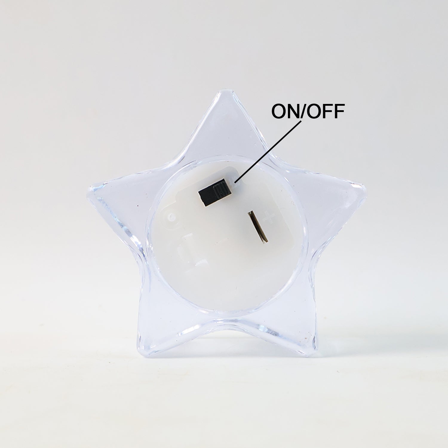 Set of six Wukusy flameless star-shaped LED candles for home decor, flickering warm lights without open flames