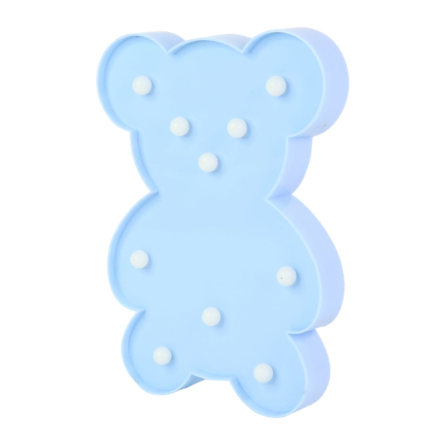 Wukusy teddy bear-shaped LED night light for home decor, soft glowing plush figure suitable for children's bedrooms and cozy spaces.