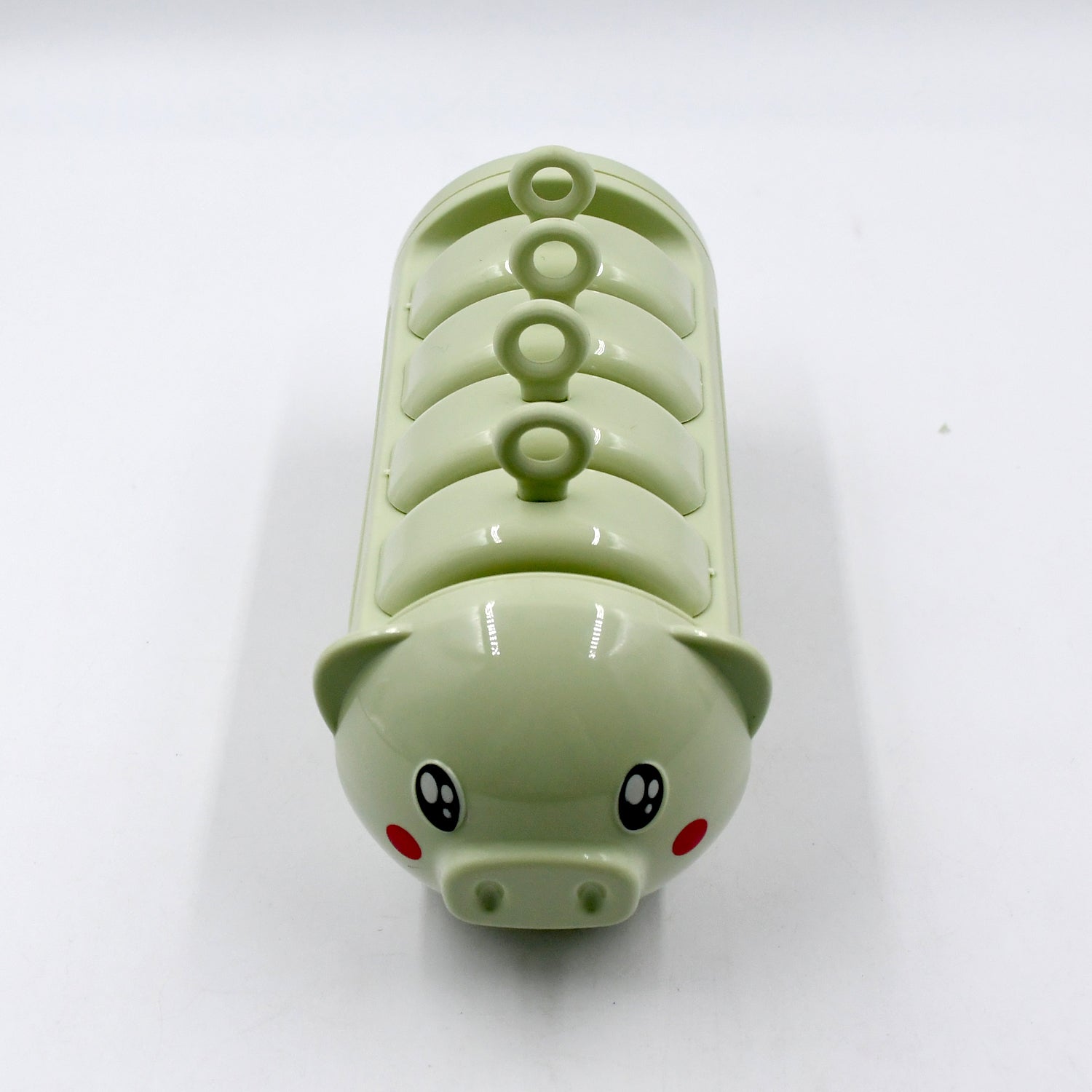 Wukusy pig shape ice candy mold set with 4 plastic cups for making ice pops, ice candies, and kulfi treats.