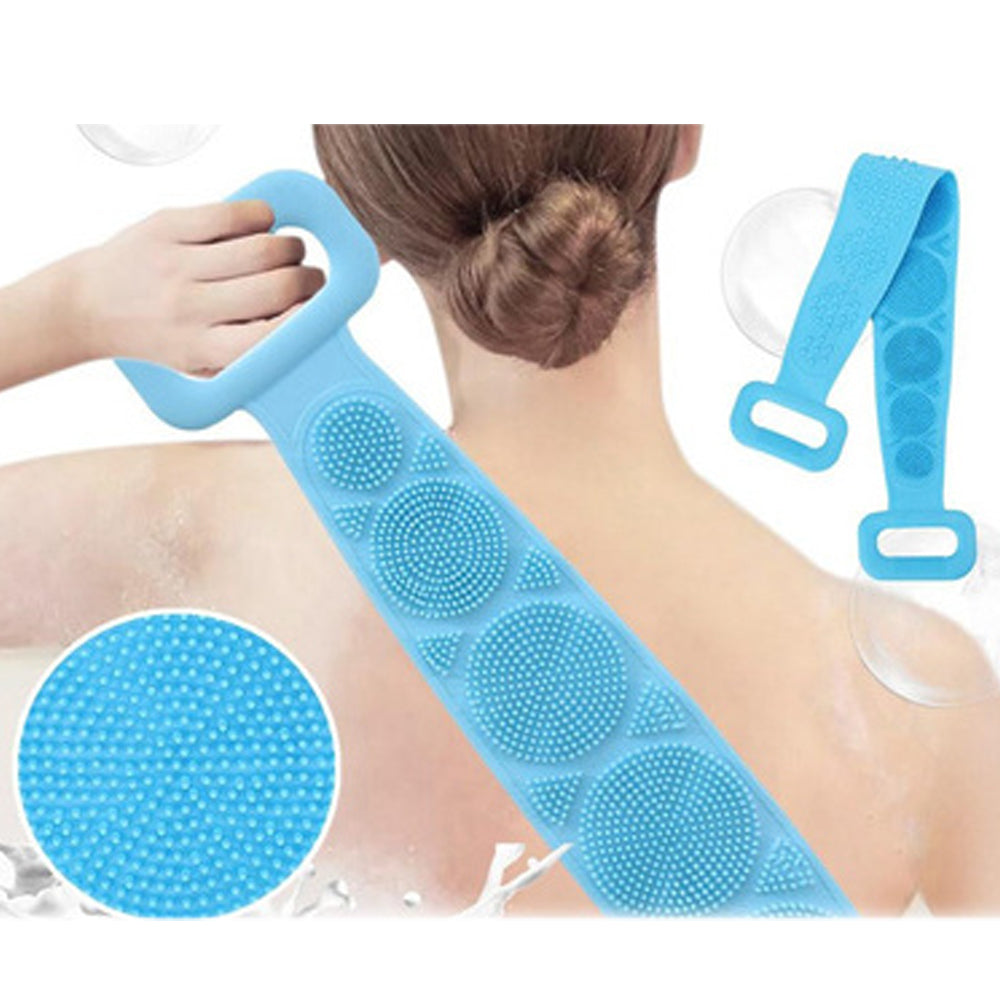 Wukusy 7275 silicone body back scrubber with double sides for deep skin cleansing, suitable for bathing and exfoliating skin.