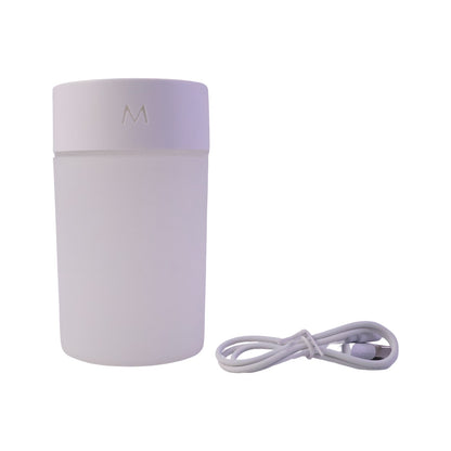 Wukusy mini portable USB humidifier with cool mist and built-in light, desktop air diffuser for personal use.