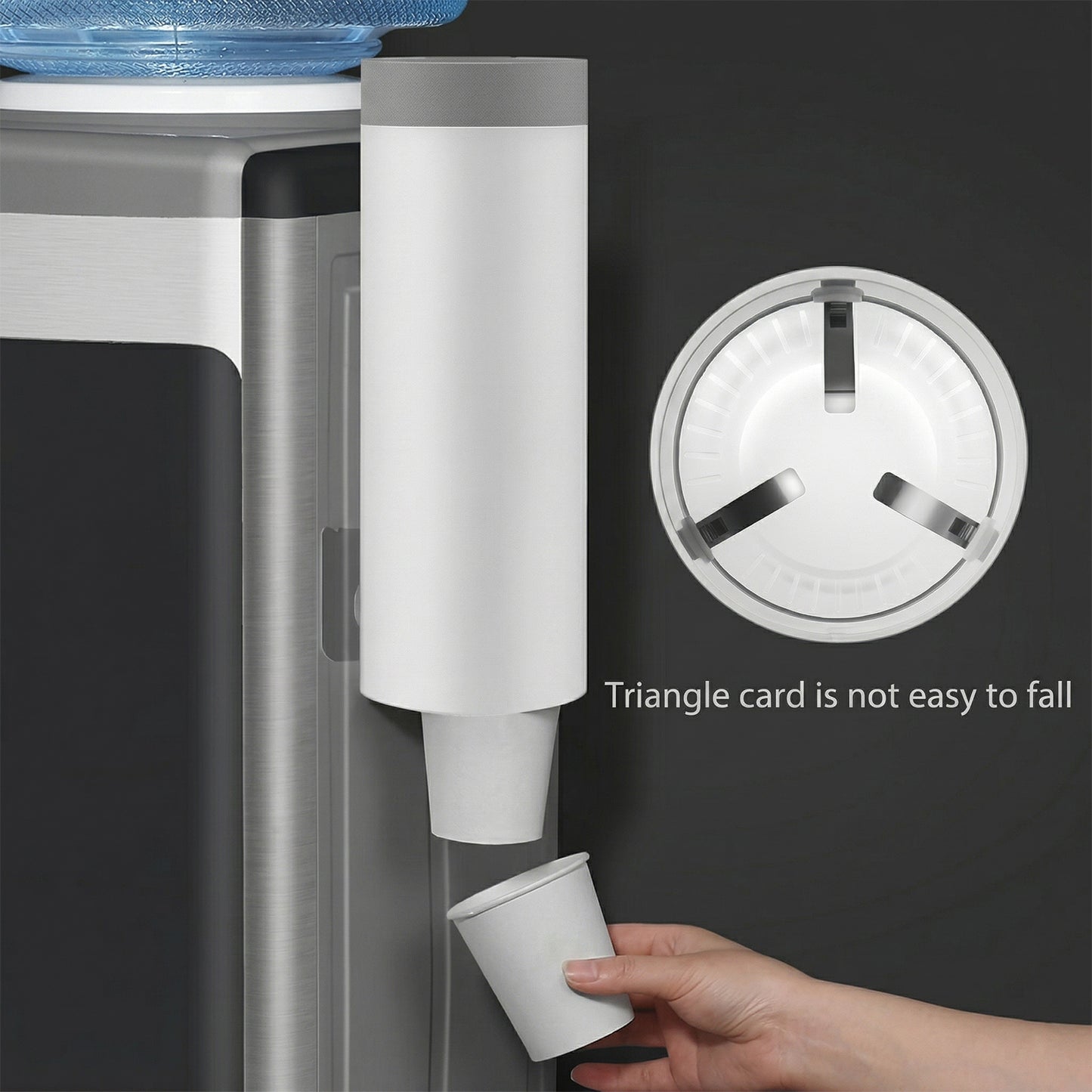 Wall-mounted Wukusy disposable paper cup holder dispenser box for convenient storage of paper cups