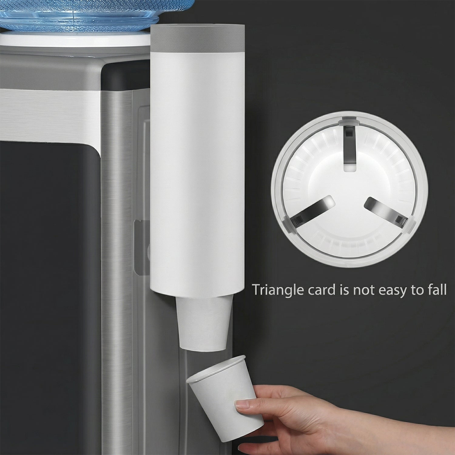 Wall-mounted Wukusy disposable paper cup holder dispenser box for convenient storage of paper cups