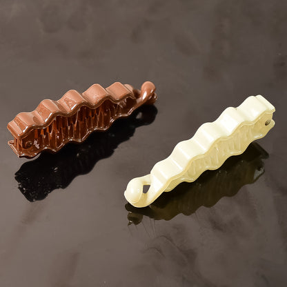Wukusy plastic hair claw clip in mixed colors, strong and durable hair accessory for securing hair styles