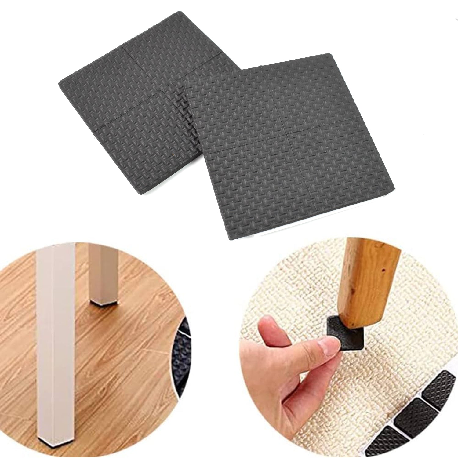 Set of 8 Wukusy furniture protection pads for home improvement, designed to prevent scratches and damage on furniture surfaces.