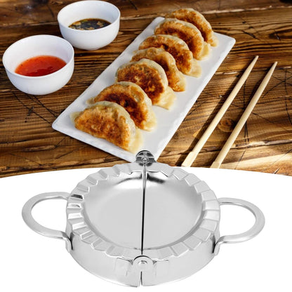 Wukusy stainless steel dumpling mold, durable and rust-resistant, for making evenly shaped dumplings at home.