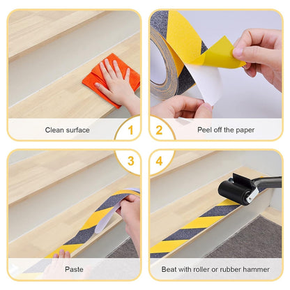 Wukusy heavy-duty anti-slip safety tape in 110x25mm, featuring textured surface for extra grip and safety.