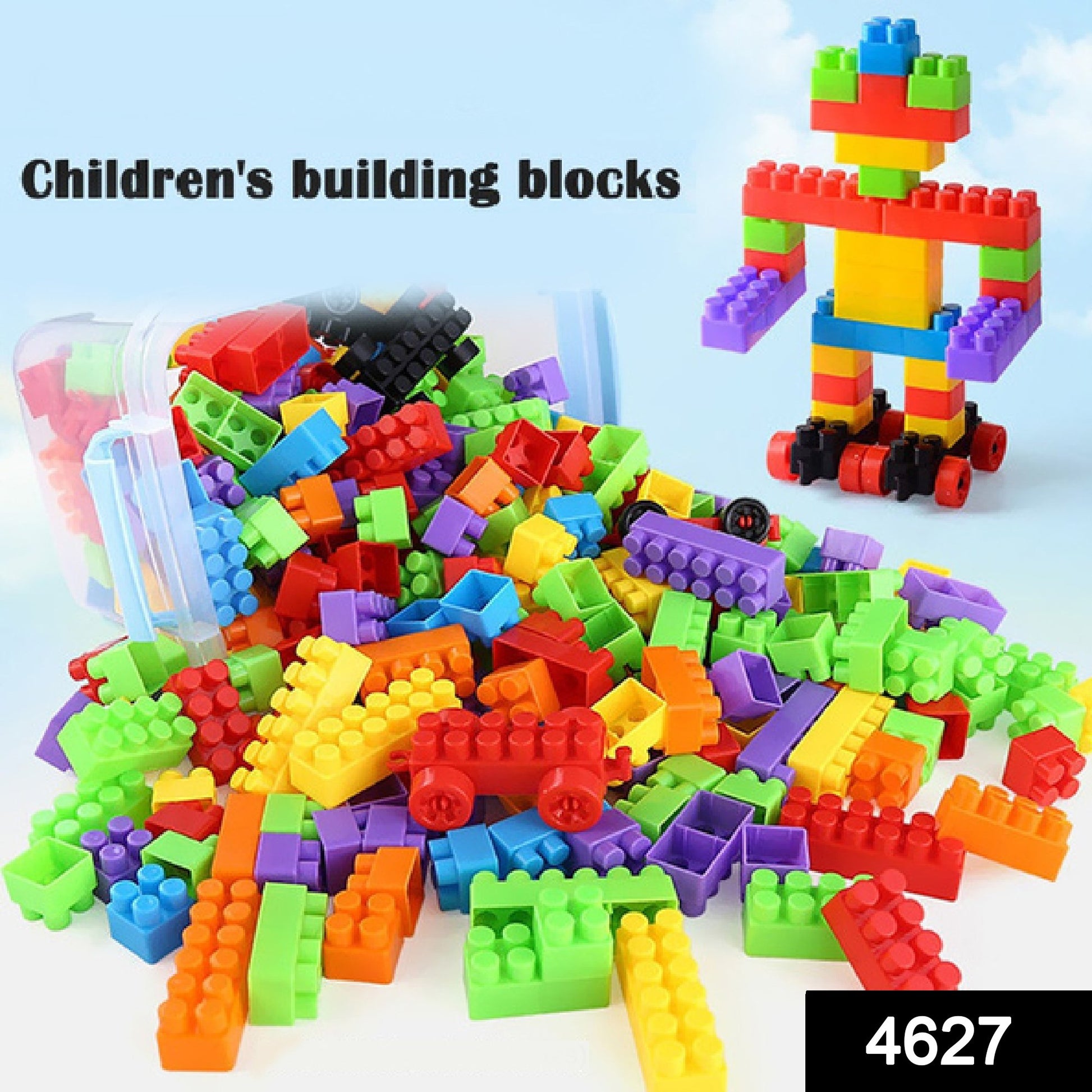 Wukusy small toy blocks bag with colorful building pieces, perfect for kids' gift toy block game and creative play.