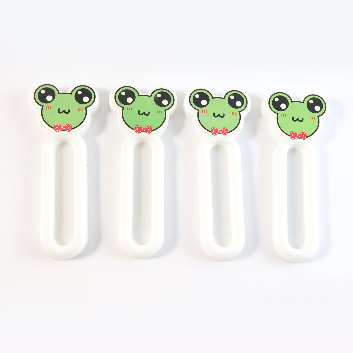 Set of four Wukusy Self Stick Push Pull Helpers for home and kitchen, designed to assist with opening doors and drawers easily.