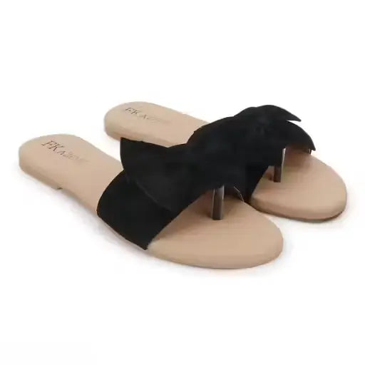 Women Ekom casual velvet flats for office and daily wear, featuring a comfortable slip-on design and stylish appearance.