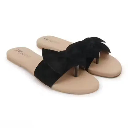 Women Ekom casual velvet flats for office and daily wear, featuring a comfortable slip-on design and stylish appearance.