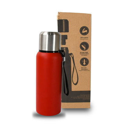 Wukusy stainless steel water bottle with leak-proof design, suitable for gym, travel, hiking, and home use, 600ml capacity.