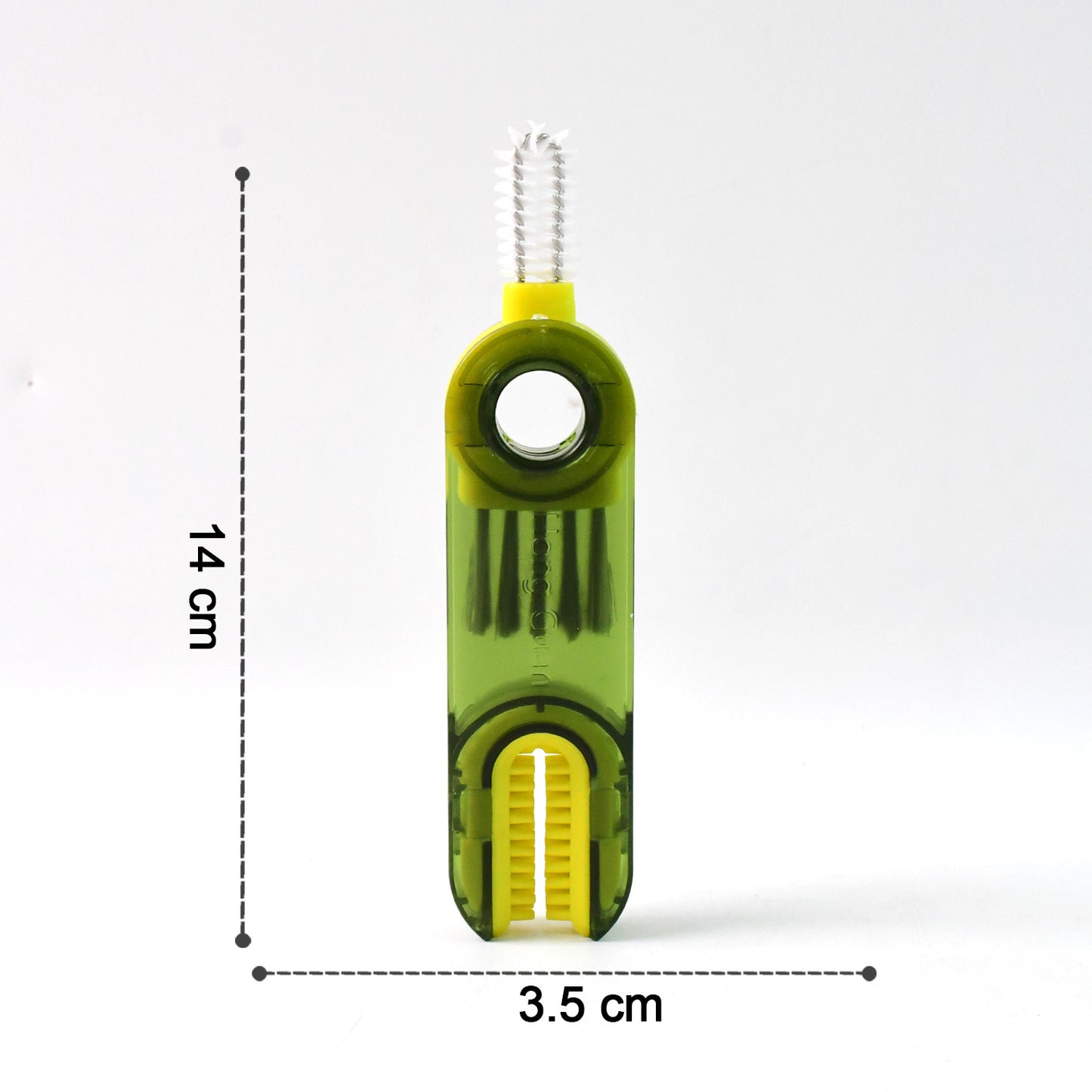 Wukusy 2-in-1 multipurpose cleaning brush tool with ergonomic handle and versatile brush heads for household cleaning tasks.