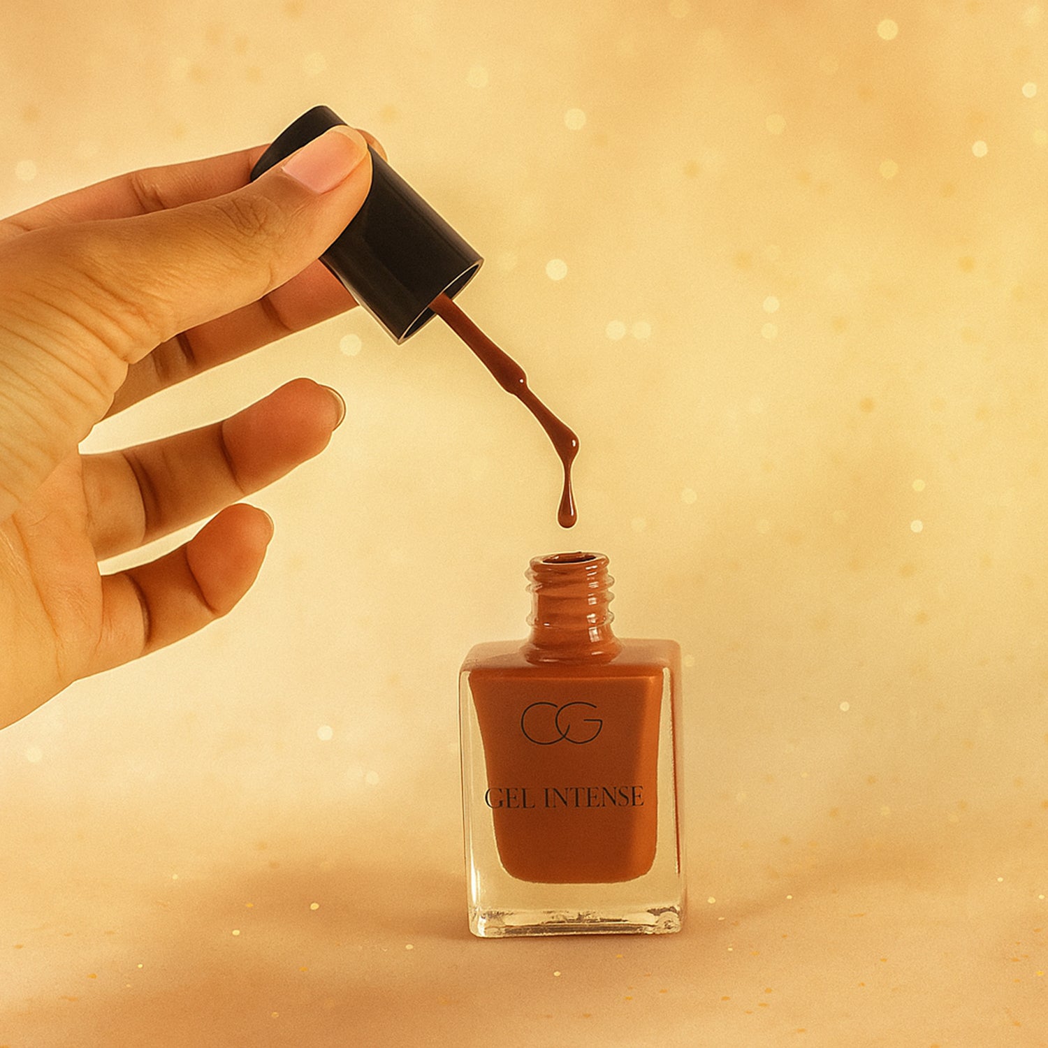 Wukusy Og Beauty Cocoa Bliss Gel Intense Nail Polish in 10ml bottle, showcasing rich cocoa-colored gel nail polish with smooth finish.
