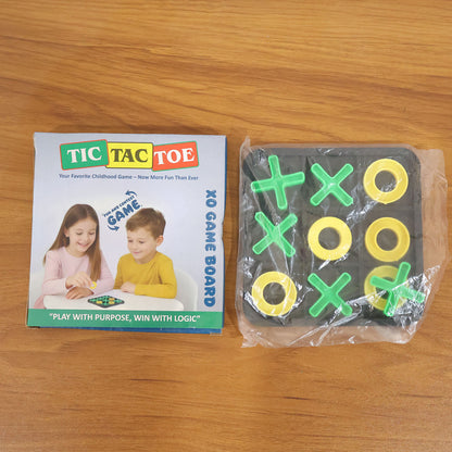 Wukusy Classic Tic Tac Toe board game set with wooden grid and game pieces, ready for two players to enjoy.