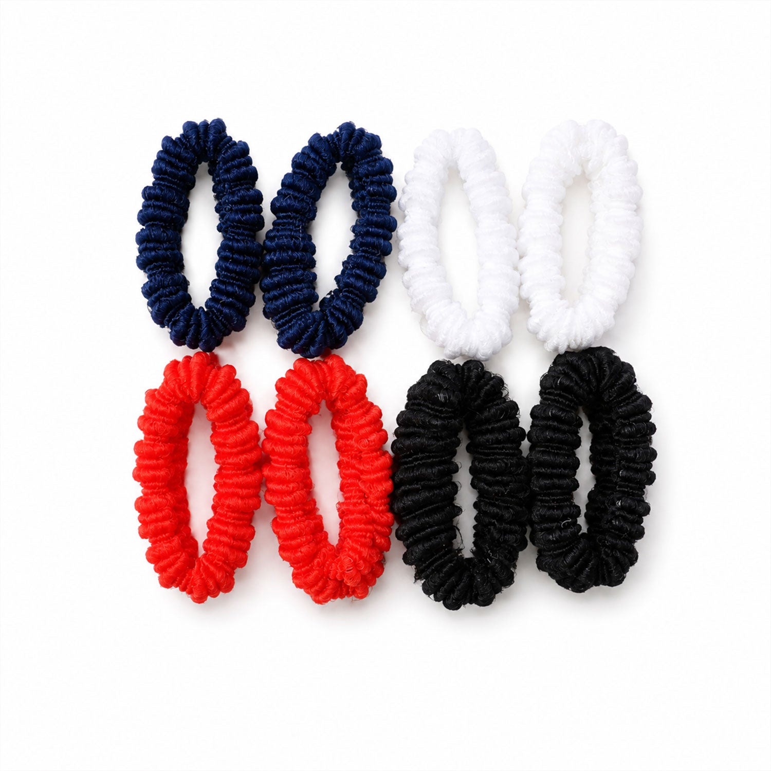 Set of Wukusy mix color soft elastic stretchable hairbands for women and girls, shown in a variety of vibrant shades.