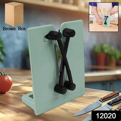 Wukusy creative kitchen knife sharpener, compact and easy to use, designed to sharpen kitchen knives efficiently.
