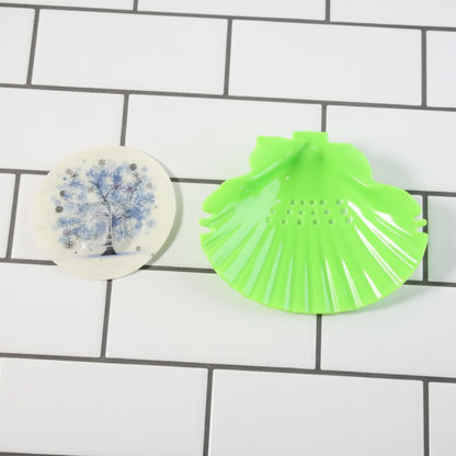 Wukusy premium self-adhesive wall-mounted soap holder tray for bathroom organization, shown attached to a wall in a home improvement setting.