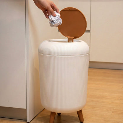 Wukusy premium stylish mini dustbin, 22x30 cm, compact waste bin for home or office use, black plastic with smooth finish.