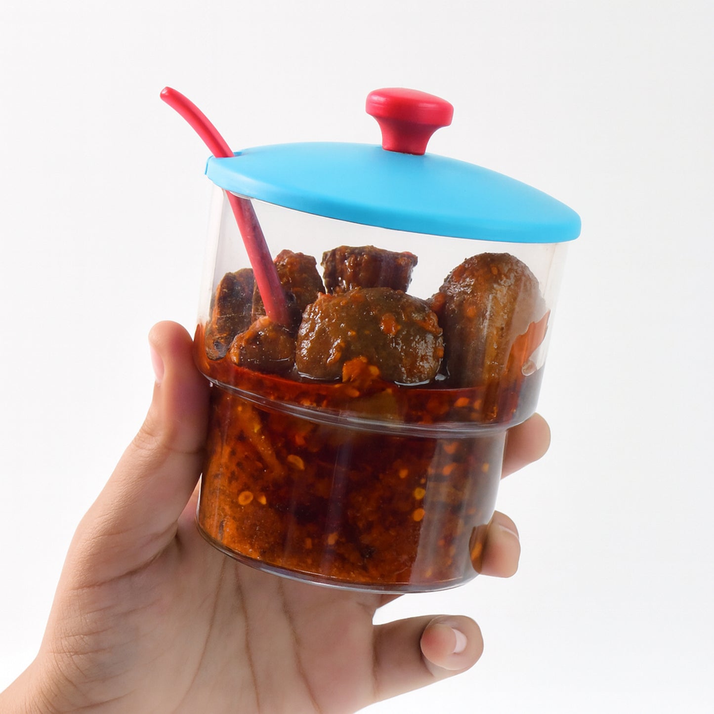 Wukusy Supermom 4x pickle jars with salt and pepper storage set, featuring clear glass jars with black lids and label holders.