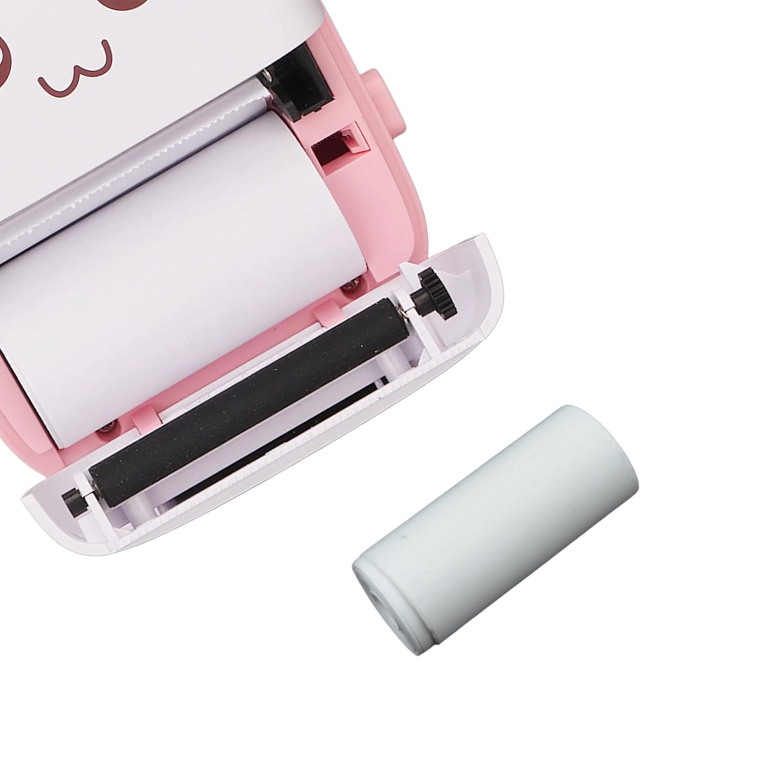 Wukusy small thermal printer paper roll for portable printing, aging resistant with vibrant color rendering, suitable for travel use.