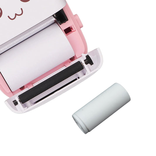 Wukusy small thermal printer paper roll for portable printing, aging resistant with vibrant color rendering, suitable for travel use.